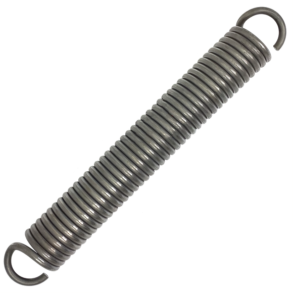 15-006 - Main Spring, 22-1/4 inches total length, 21-7/16 inches from inside of hook to inside of hook (see measurement diagram), 18 inches body length, 3 inches outside diameter, 2-3/16 inside diameter, .440 inch wire diameter, 41 coils