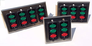 LCE-3-4G NEMA 1 Four Gang Interior Control Station Momentary Contact, Four Gang Control Station, Open-Close-Stop